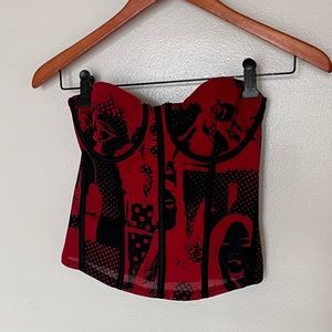Edikted Red & Black Corset